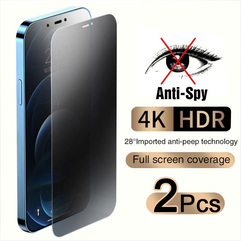 Premium Privacy Tempered Glass Screen Protector (Full Coverage) For iPhone 11 - 16 Series - The Vibe Haven