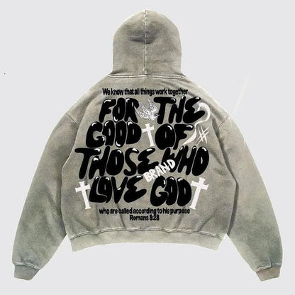 Premium Vintage Printed Hoodie - The Vibe Haven