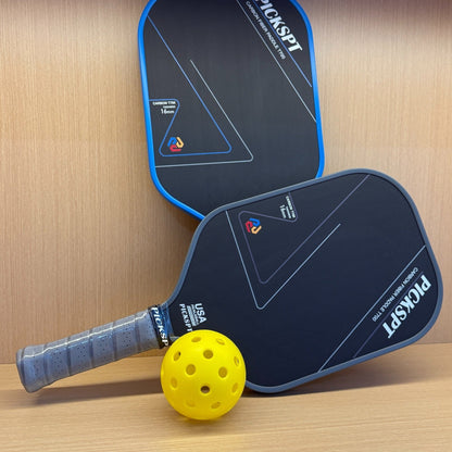 Professional Carbon Fiber Pickleball Paddle Set of 2 with 2 Balls | Optimized Ergonomic Grip for Superior Comfort, Control, and All - Skill - Level Performance - The Vibe Haven