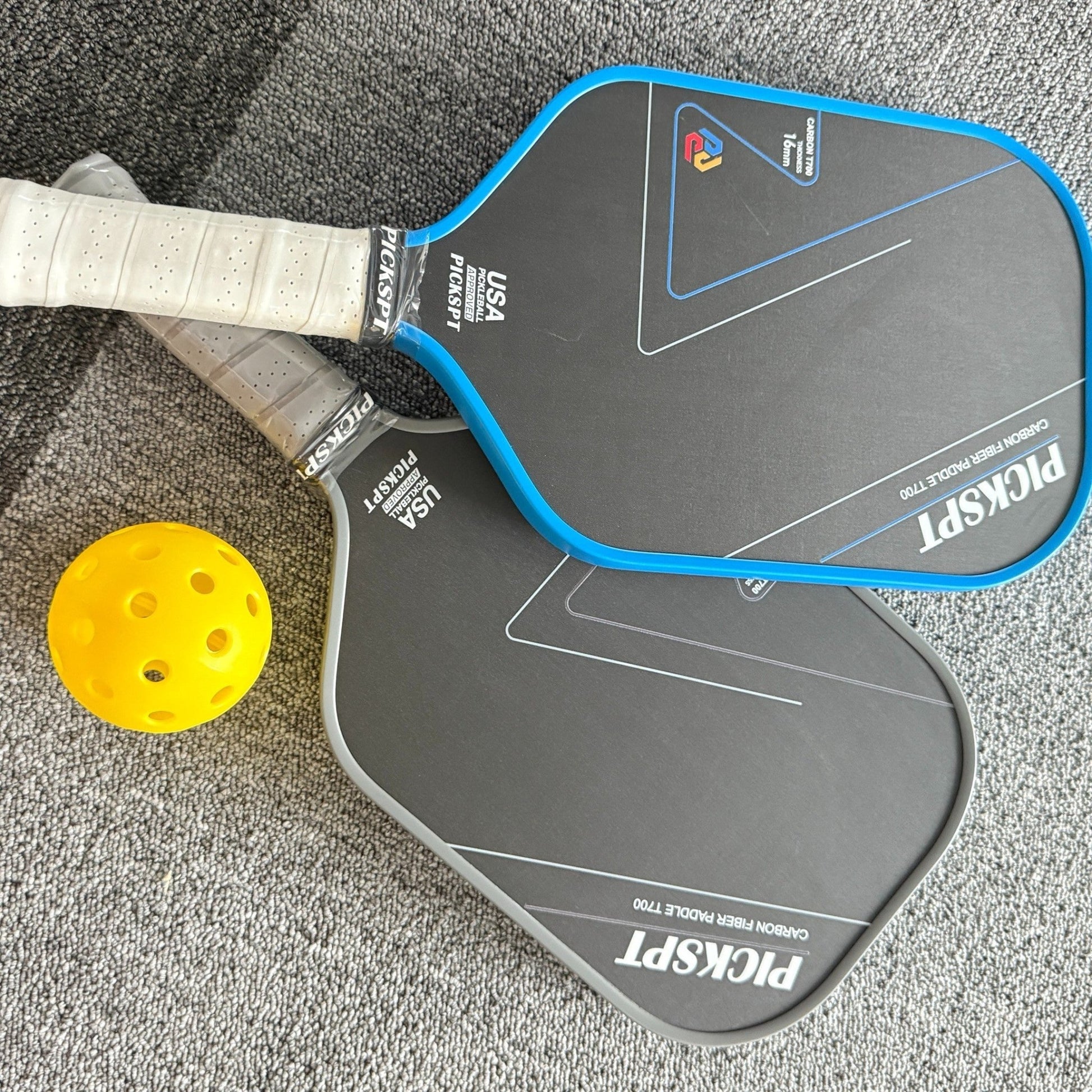 Professional Carbon Fiber Pickleball Paddle Set of 2 with 2 Balls | Optimized Ergonomic Grip for Superior Comfort, Control, and All - Skill - Level Performance - The Vibe Haven