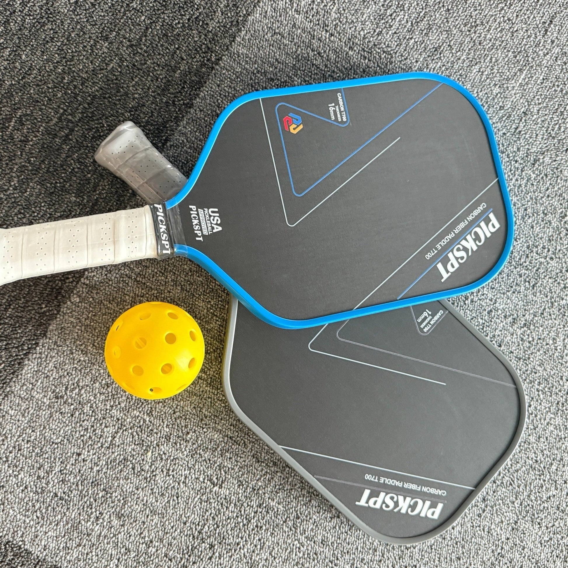 Professional Carbon Fiber Pickleball Paddle Set of 2 with 2 Balls | Optimized Ergonomic Grip for Superior Comfort, Control, and All - Skill - Level Performance - The Vibe Haven