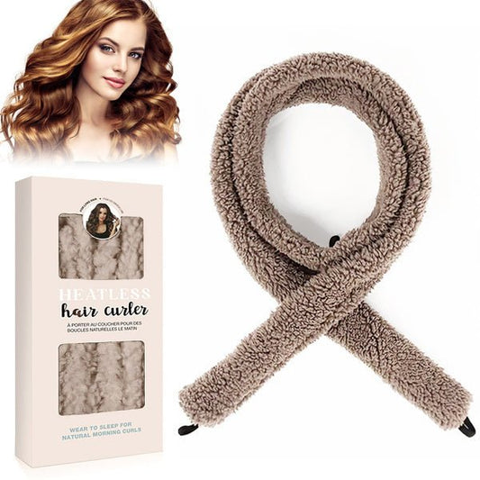 Satin No - heat Curling Rod, Lazy Natural Soft Wave DIY No - heat Curls, Suitable For Overnight Use Before Bed, Suitable For All Hair Types - Light Brown - Prohibited From Being Sold On The Amazon Platform - The Vibe Haven