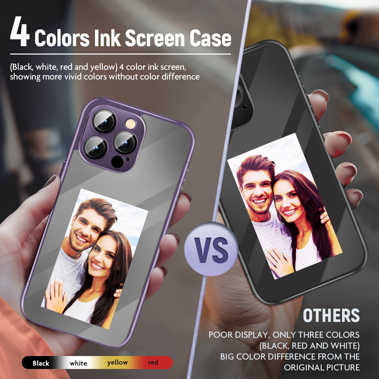 Smart Custom Ink Screen Flip Case for iPhone 15 Pro/Pro Max - The Vibe Haven