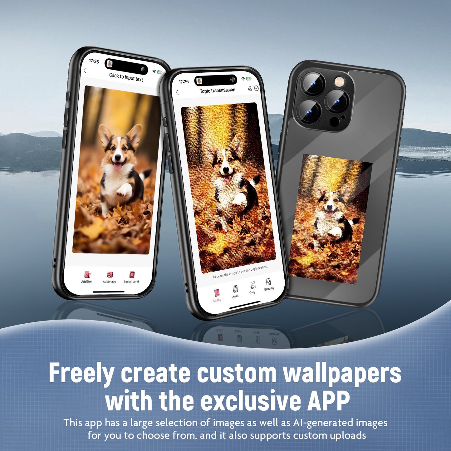 Smart Custom Ink Screen Flip Case for iPhone 15 Pro/Pro Max - The Vibe Haven