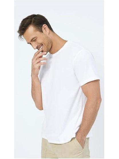 The Hydro - Shield Tech - Tee: Stain - Resistant T-shirt Basic Shirt For Men - The Vibe Haven