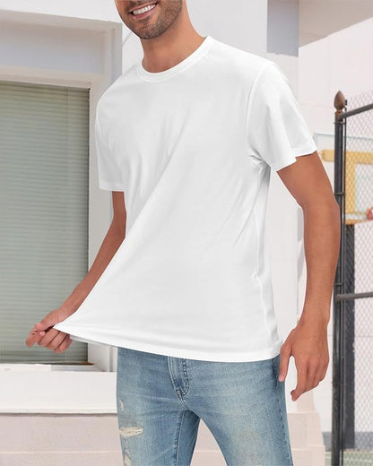 The Hydro - Shield Tech - Tee: Stain - Resistant T-shirt Basic Shirt For Men - The Vibe Haven