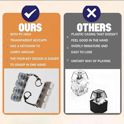 Transparent Fidget Key Clicker Keychain Portable Stress Relieving Toy - The Vibe Haven