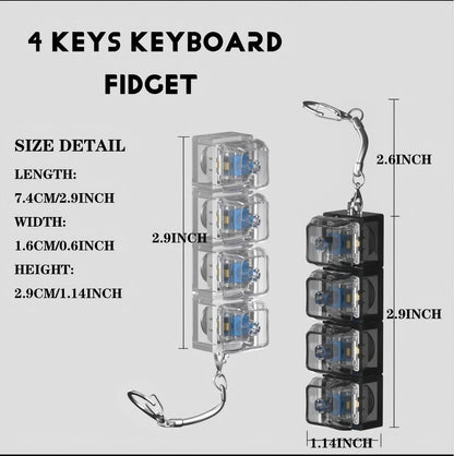Transparent Fidget Key Clicker Keychain Portable Stress Relieving Toy - The Vibe Haven