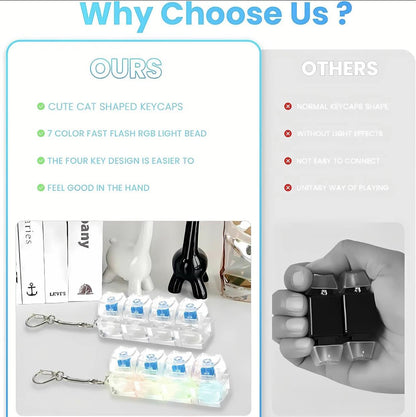 Transparent Fidget Key Clicker Keychain Portable Stress Relieving Toy - The Vibe Haven