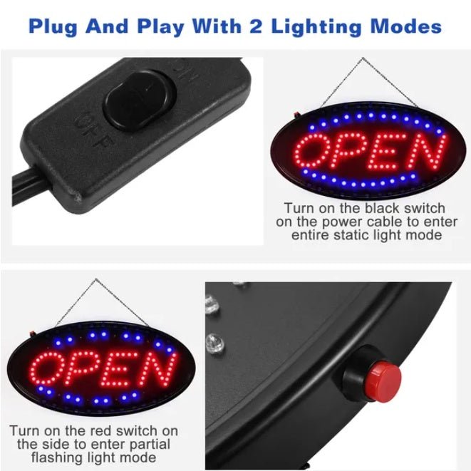 Ultra Bright LED Neon Open Sign Light - The Vibe Haven